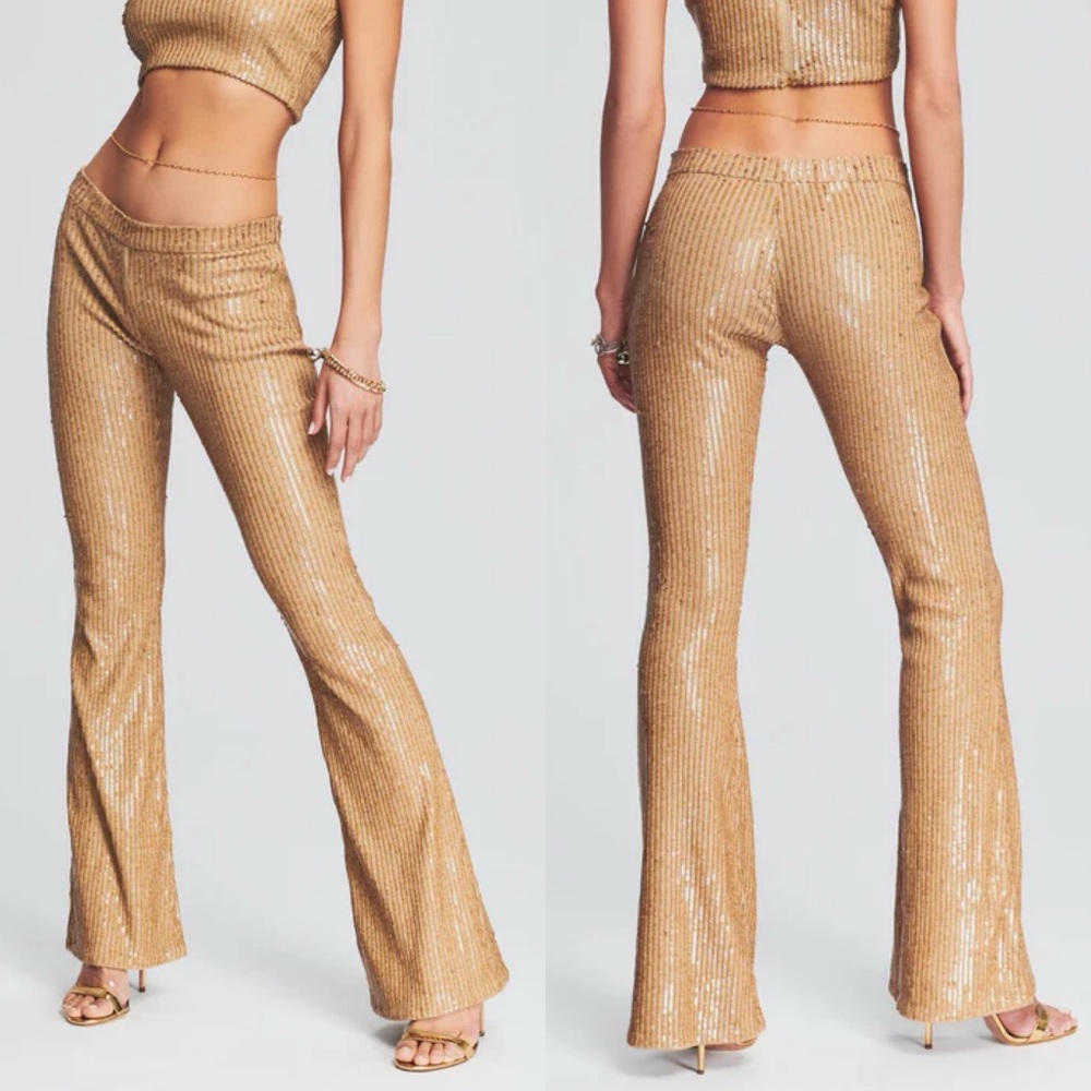 NWT Retrofete Julien Sequin Knit Pant, S